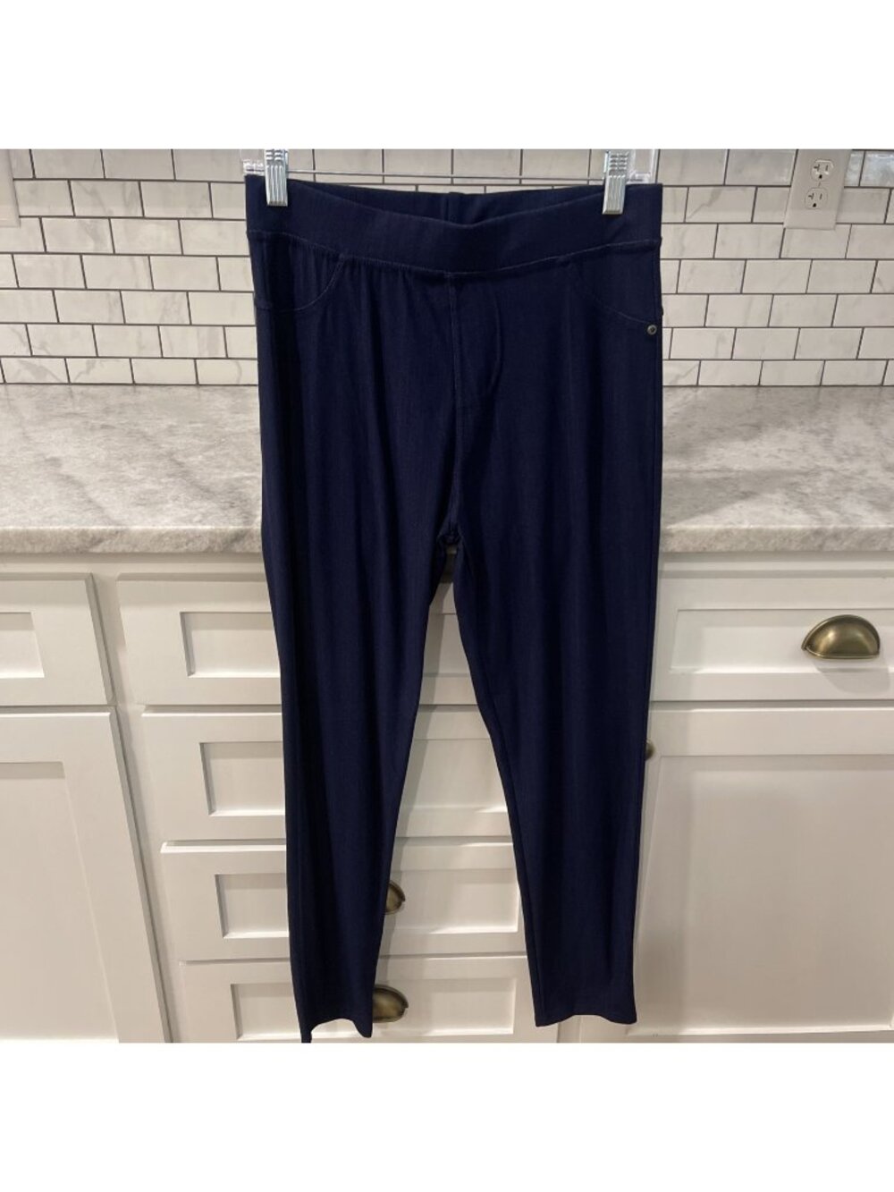 New Mix Leggings Pants Womens 2X  Blue Pull‎ On Joggers Loungewear Boho 80s